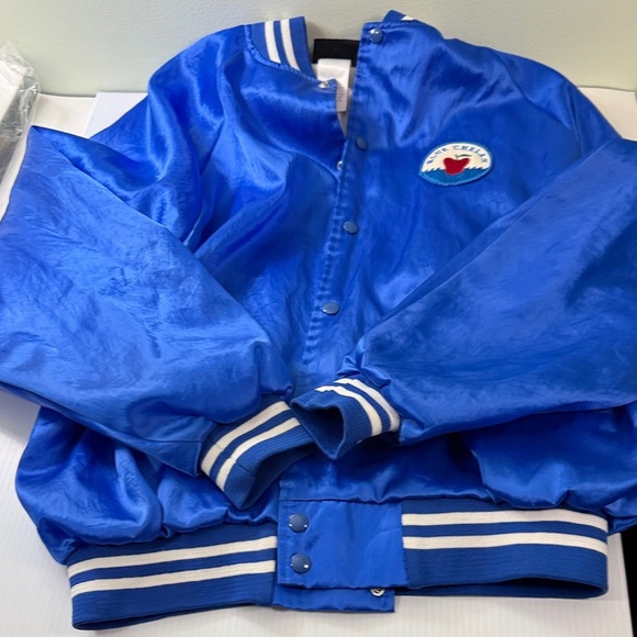 Blue Satin Varsity Jacket, XL, Blue Chelan - Picture 5 of 5